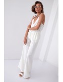 Summer set of palazzo pants and cream top 01016 - Online store - Boutique